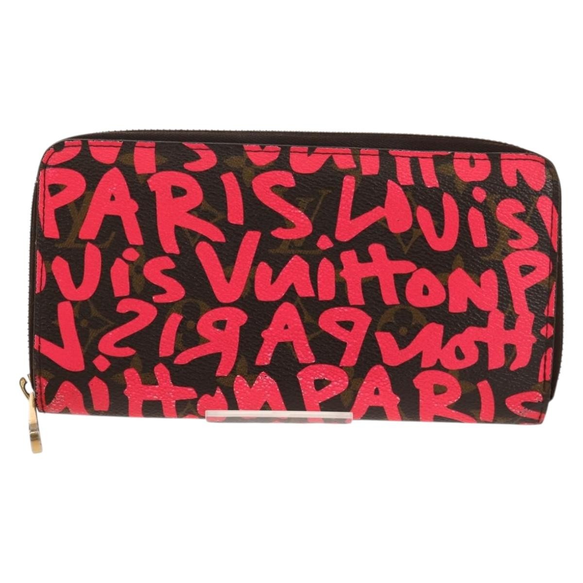 Louis Vuitton Zippy Wallet Nm Monogram Graffiti Pink Canvas Wallets Accessory (Pre-Owned)