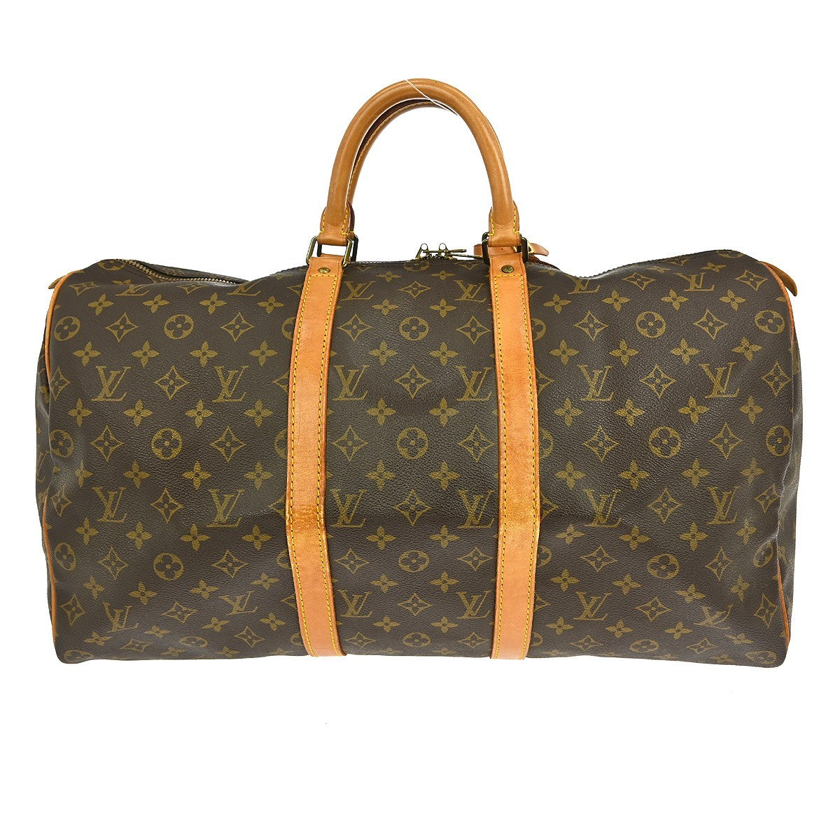 Louis Vuitton Keepall Bag Monogram Canvas Brown Canvas Travel Bag Bag (Pre-Owned)