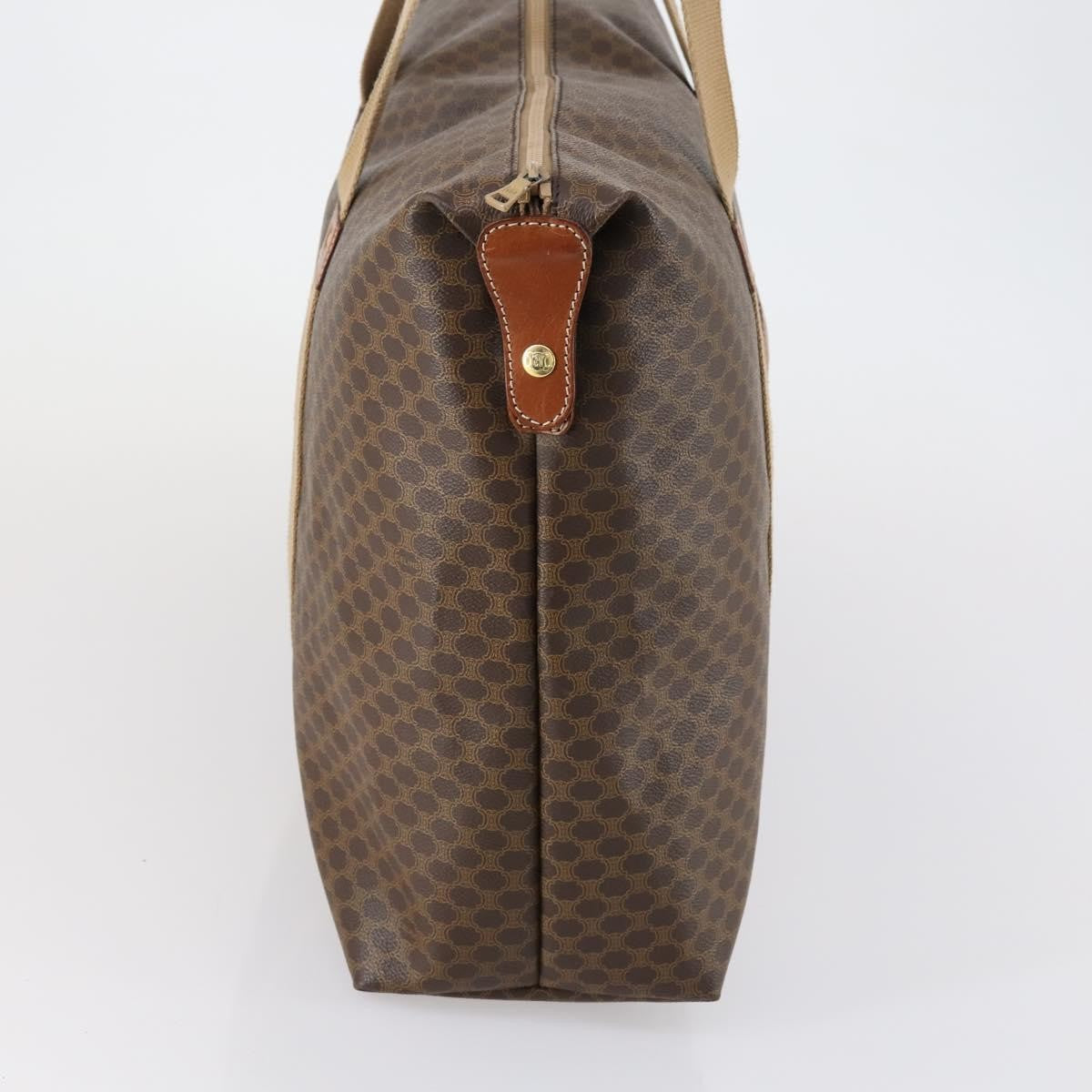 Celine Vintage Macadam Tote Bag Canvas Brown Pvc Tote Bag Bag (Pre-Owned)