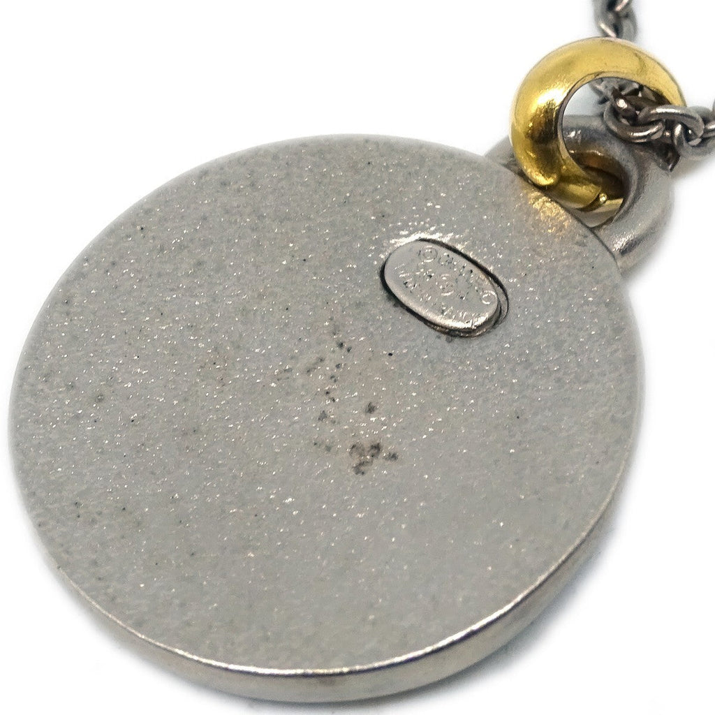Chanel Medallion Pendant Necklace Metal Silver Silver_Plated Jewelry (Pre-Owned)