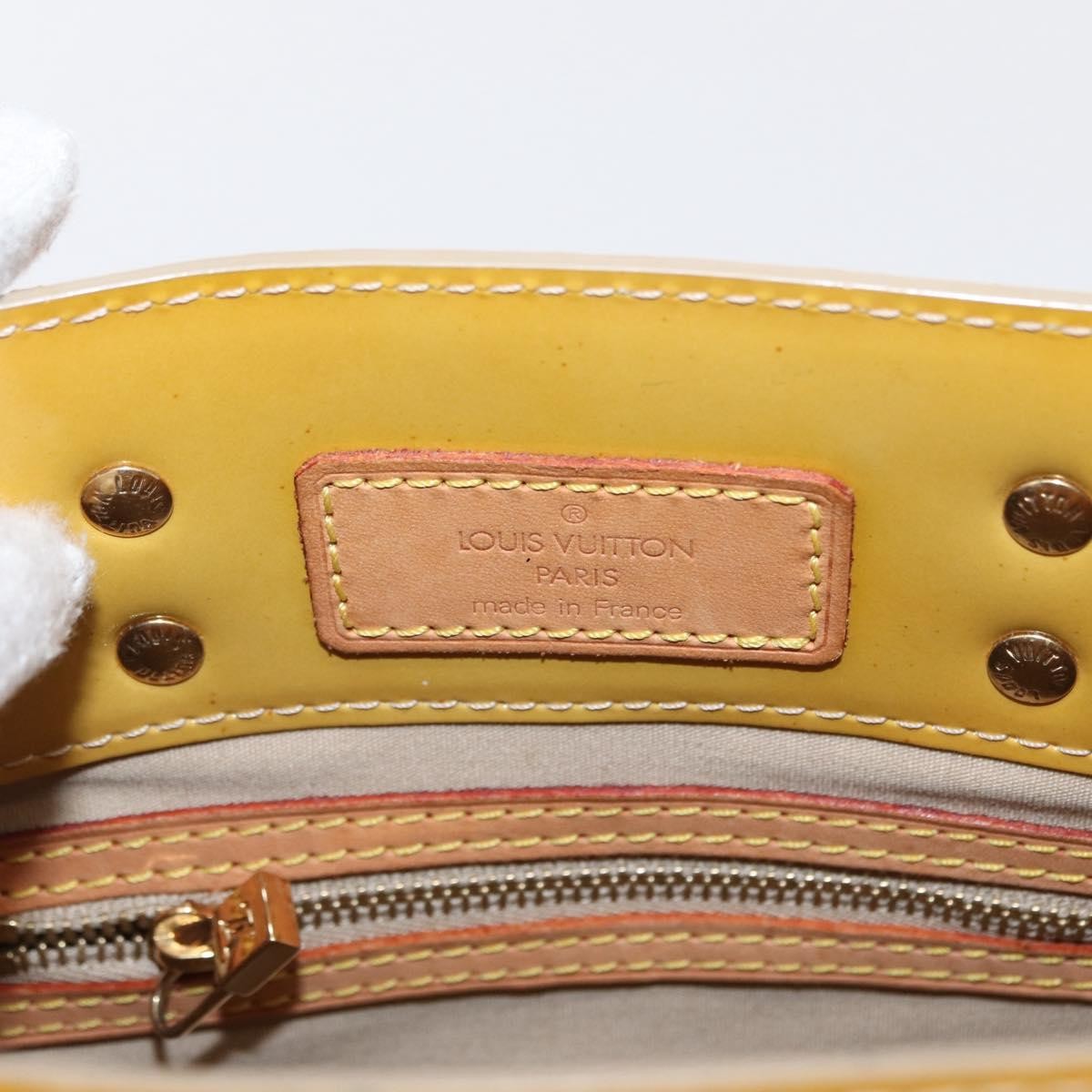 Louis Vuitton Reade Handbag Monogram Vernis Beige Patent_Leather Handbag (Pre-Owned)