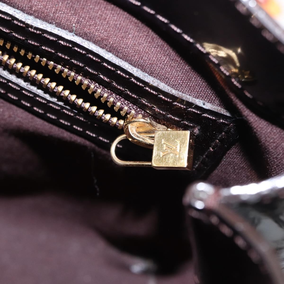 Louis Vuitton Wilshire Handbag Monogram Vernis Burgundy Patent_Leather Handbag (Pre-Owned)