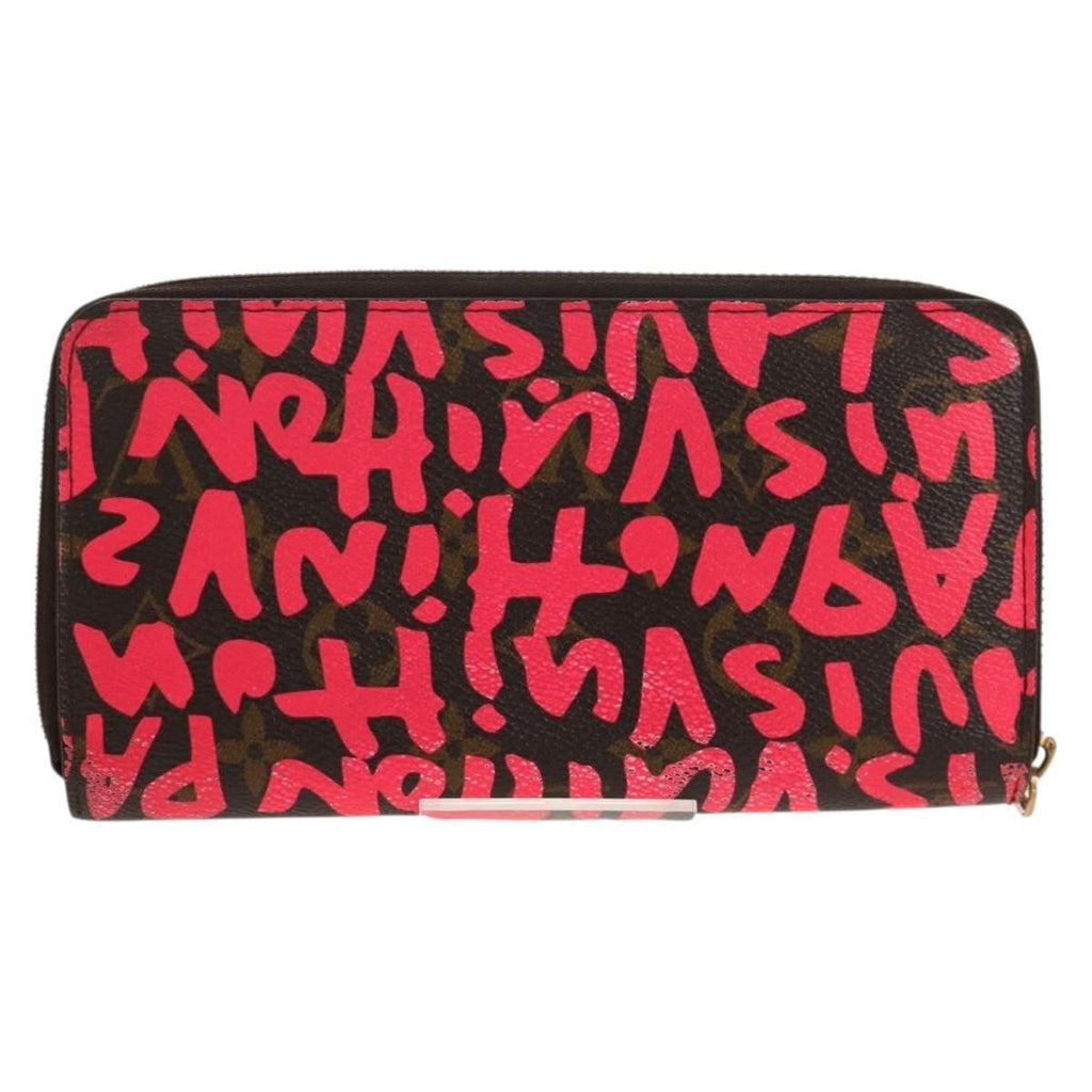 Louis Vuitton Zippy Wallet Nm Monogram Graffiti Pink Canvas Wallets Accessory (Pre-Owned)