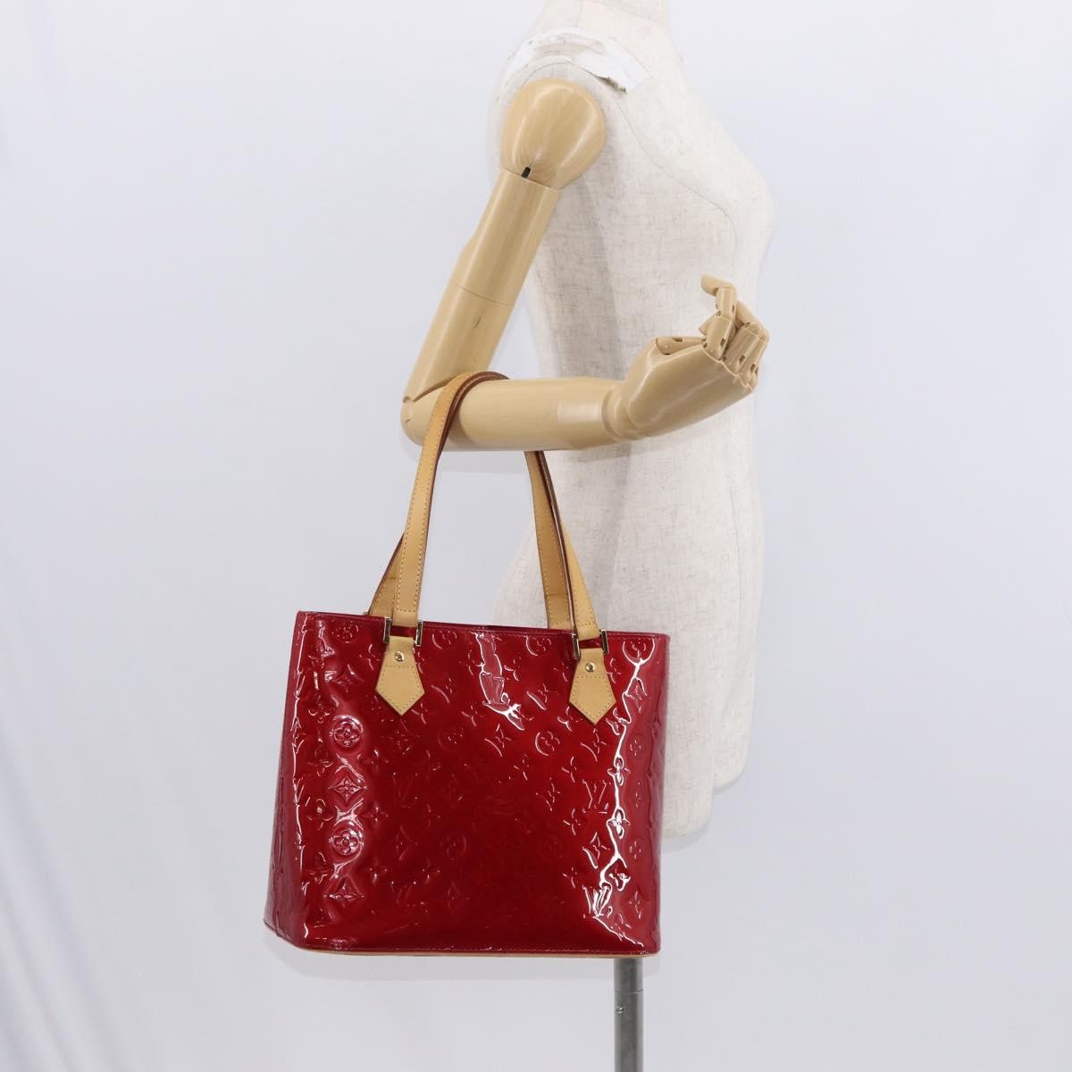 Louis Vuitton Houston Handbag Monogram Vernis Red Patent_Leather Handbag (Pre-Owned)