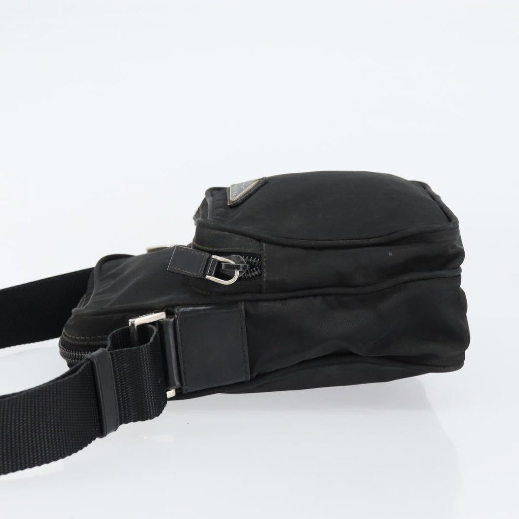 Prada Front Pocket Messenger Bag Tessuto Black Nylon Shoulder Bag Bag (Pre-Owned)