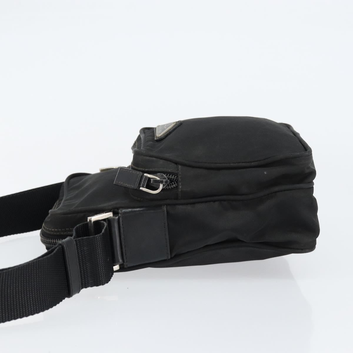 Prada Front Pocket Messenger Bag Tessuto Black Nylon Shoulder Bag Bag (Pre-Owned)