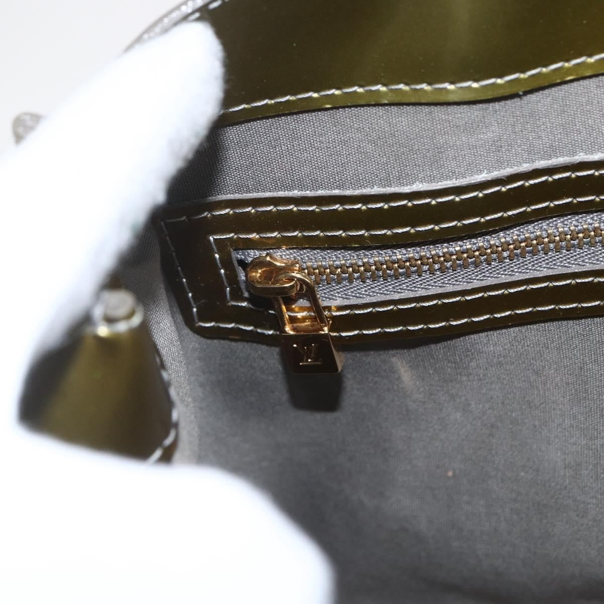 Louis Vuitton Wilshire Handbag Monogram Vernis Green Patent_Leather Handbag (Pre-Owned)