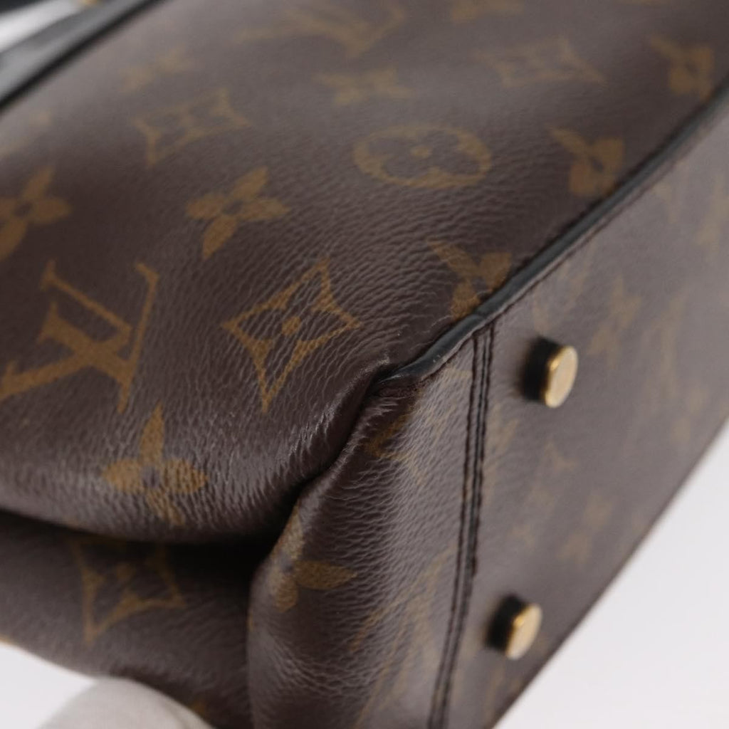 Louis Vuitton One Handle Flap Bag Monogram Canvas And Leather Brown Canvas Handbag (Pre-Owned)