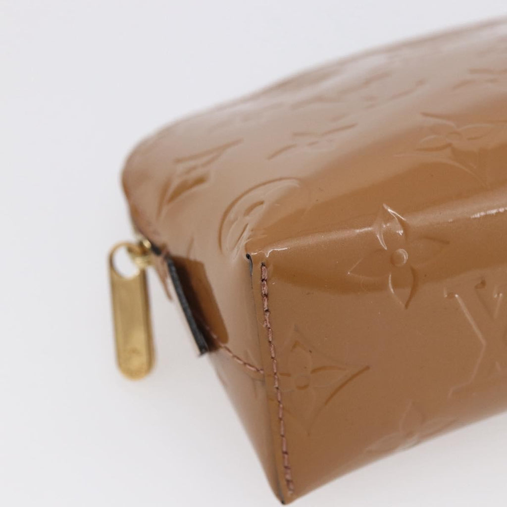 Louis Vuitton Cosmetic Pouch Monogram Vernis Brown Patent_Leather Clutche & Pouche Bag (Pre-Owned)