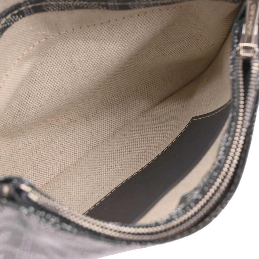 Goyard Plumet Clutch Wallet Coated Canvas Gray Canvas Shoulder Bag Bag (Pre-Owned)