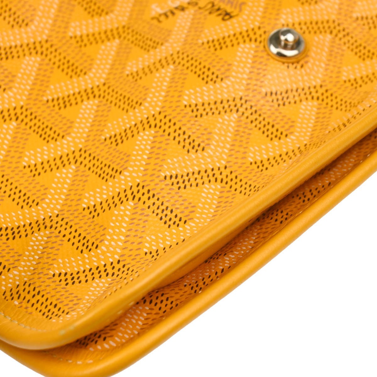 Goyard Plumet Clutch Wallet Coated Canvas Yellow Canvas Shoulder Bag Bag (Pre-Owned)