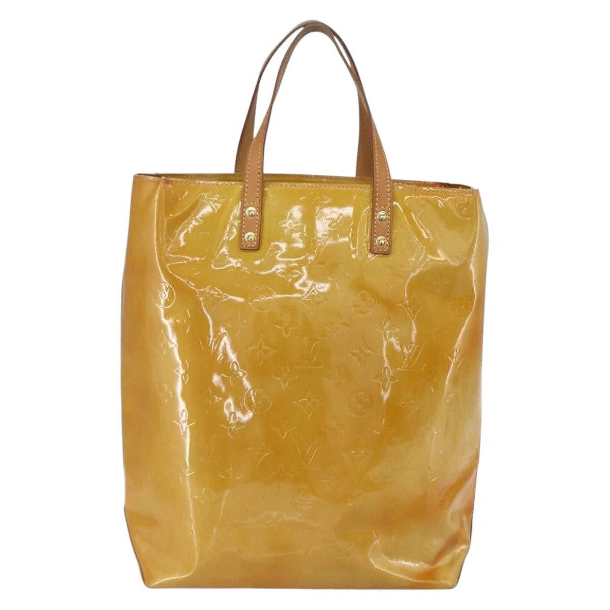 Louis Vuitton Reade Handbag Monogram Vernis Beige Patent_Leather Tote Bag Bag (Pre-Owned)