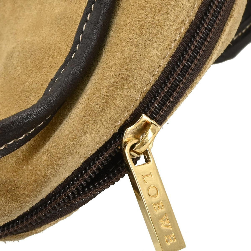 Loewe Amazona Bag Suede Beige Suede Handbag (Pre-Owned)