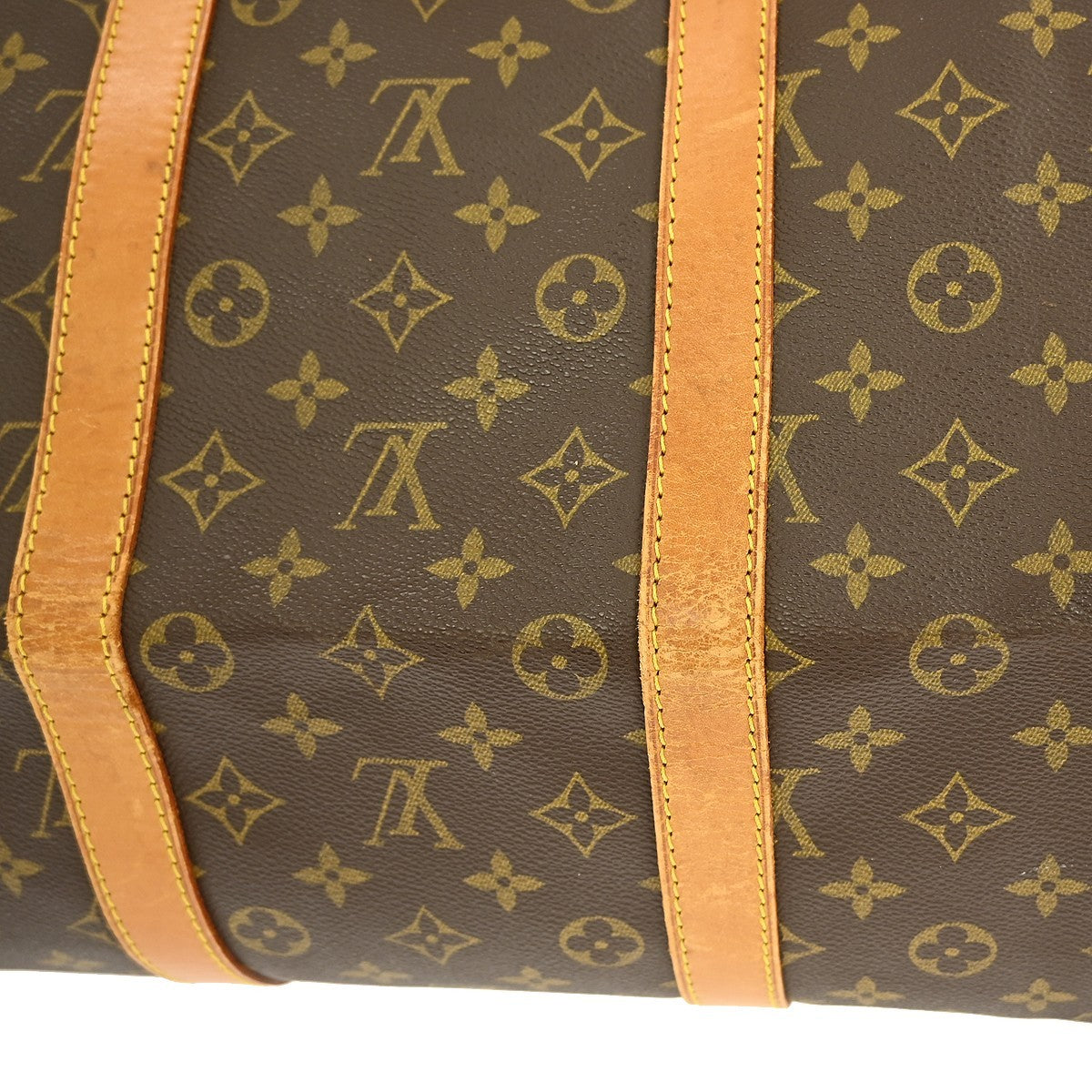 Louis Vuitton Keepall Bandouliere Bag Monogram Canvas Brown Canvas Travel Bag Bag (Pre-Owned)