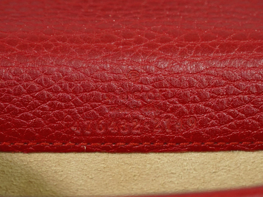 Gucci Dionysus Bag Leather Red Leather Crossbody Bag Bag (Pre-Owned)