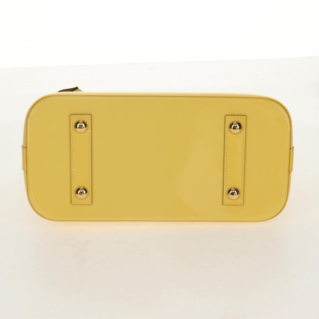 Louis Vuitton Alma Handbag Monogram Vernis Yellow Patent_Leather Handbag (Pre-Owned)