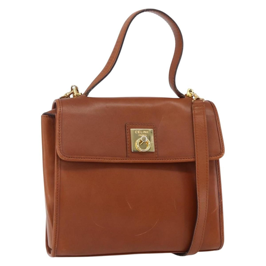 Celine Handbag Leather Brown Leather Handbag (Pre-Owned)