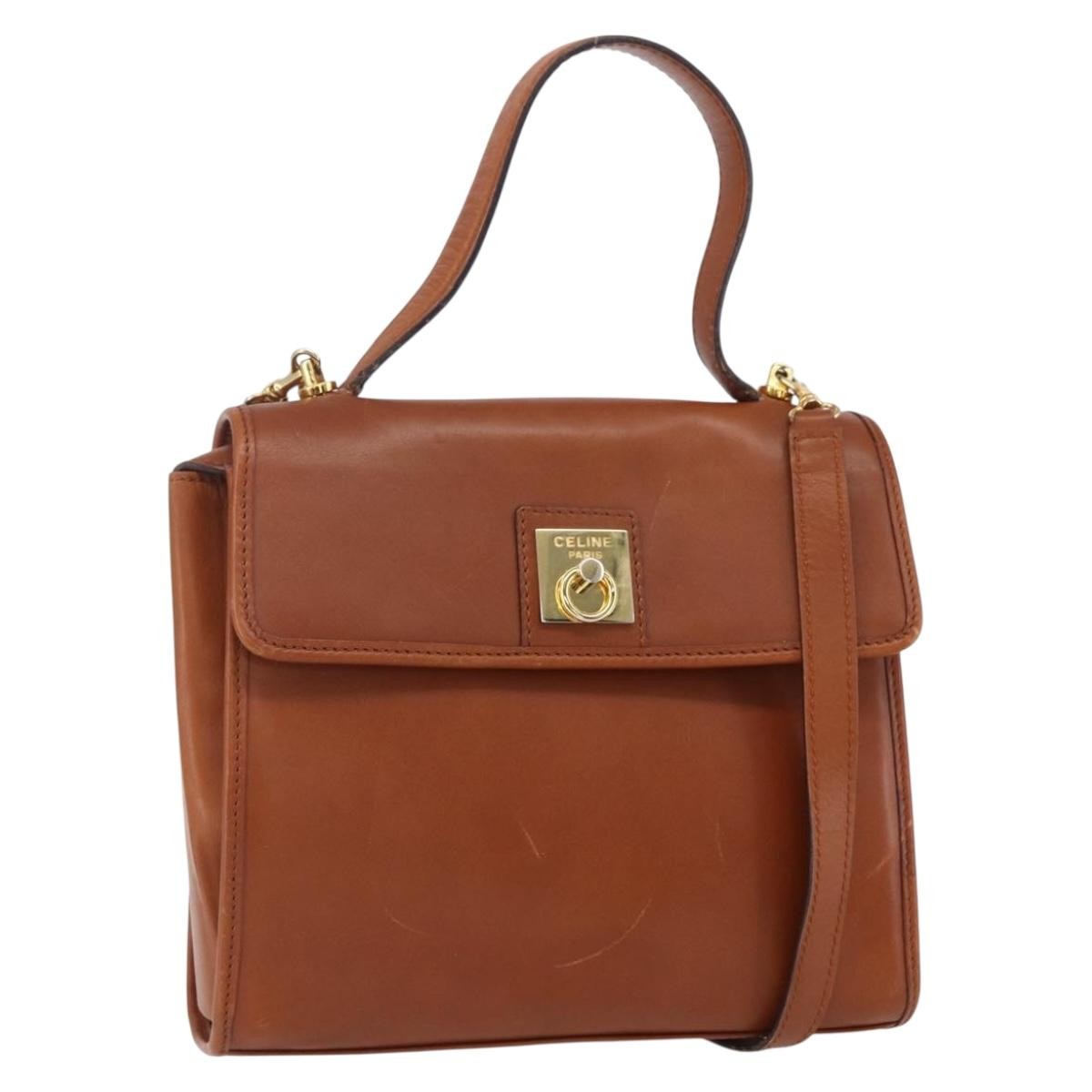 Celine Handbag Leather Brown Leather Handbag (Pre-Owned)