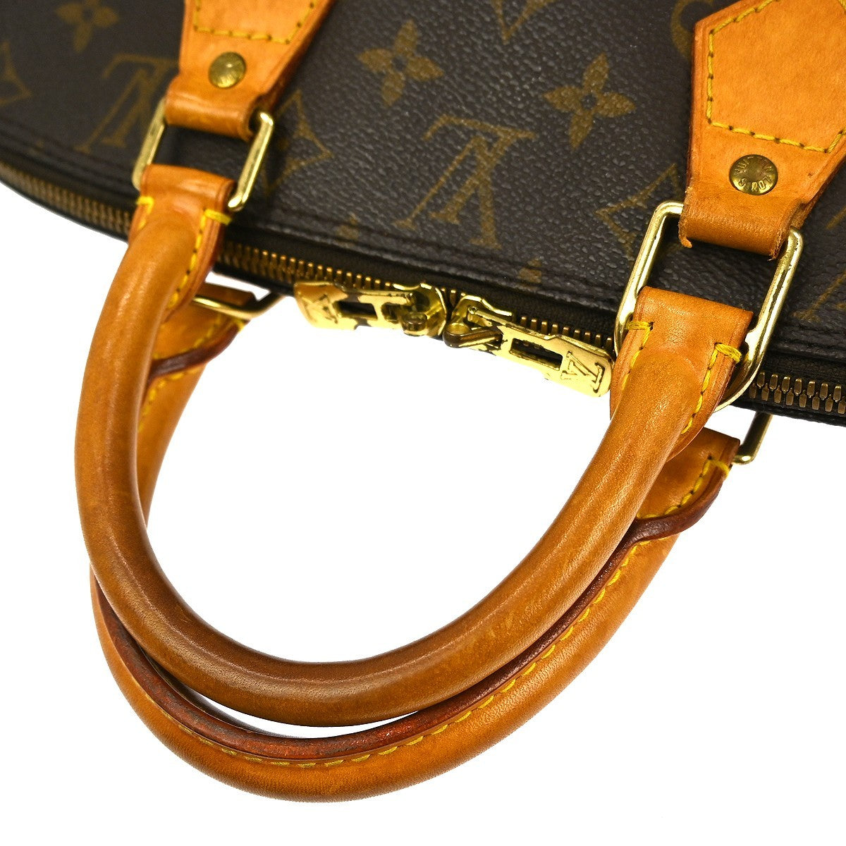 Louis Vuitton Alma Handbag Monogram Canvas Brown Canvas Handbag (Pre-Owned)