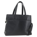 Loewe Vintage Anagram Tote Leather Black Leather Tote Bag Bag (Pre-Owned)