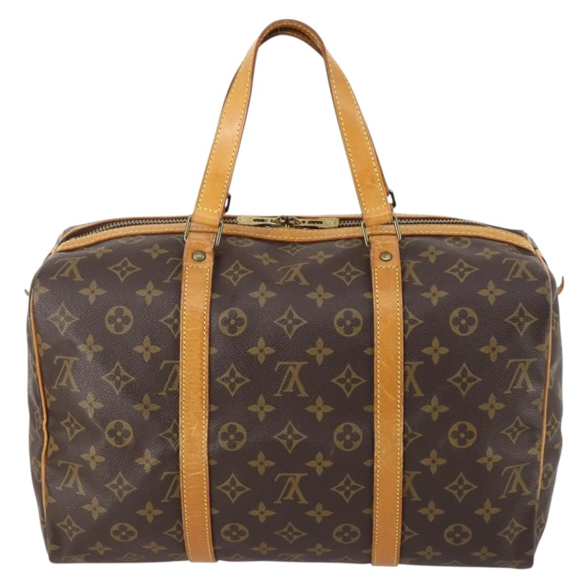 Louis Vuitton Sac Souple Handbag Monogram Canvas Brown Canvas Travel Bag Bag (Pre-Owned)