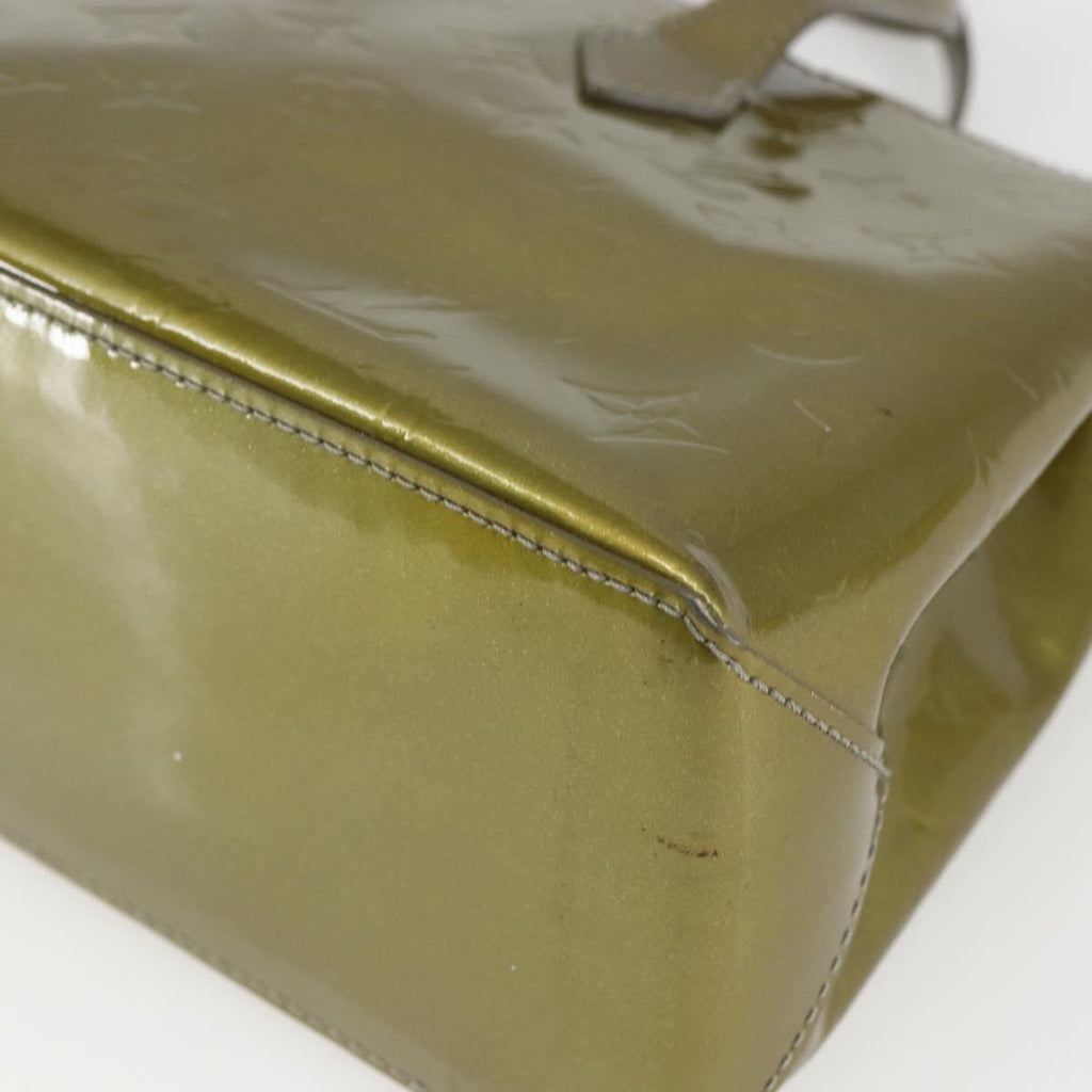 Louis Vuitton Wilshire Handbag Monogram Vernis Green Patent_Leather Handbag (Pre-Owned)