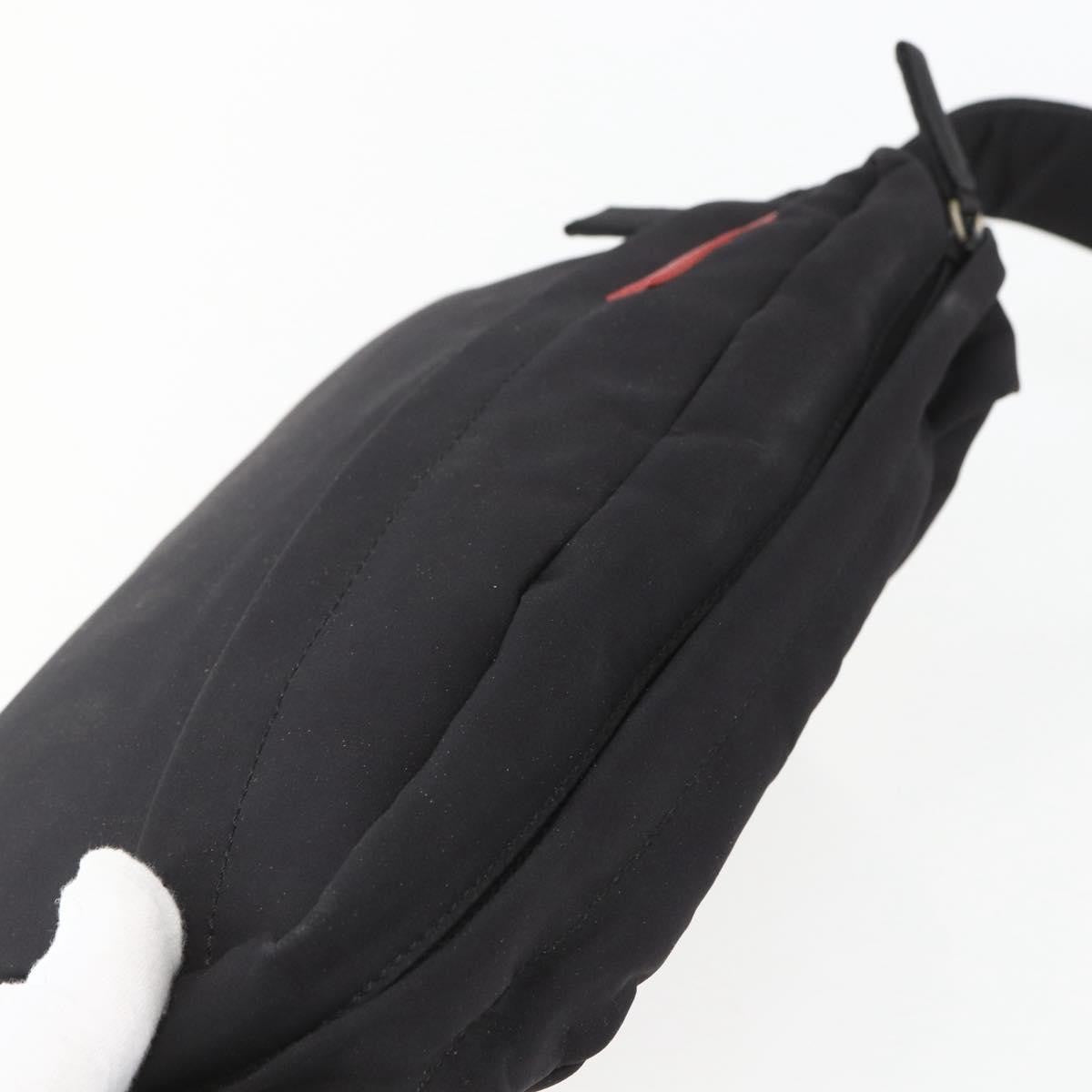 Prada Sport Zip Shoulder Bag Nylon Black Nylon Shoulder Bag Bag (Pre-Owned)