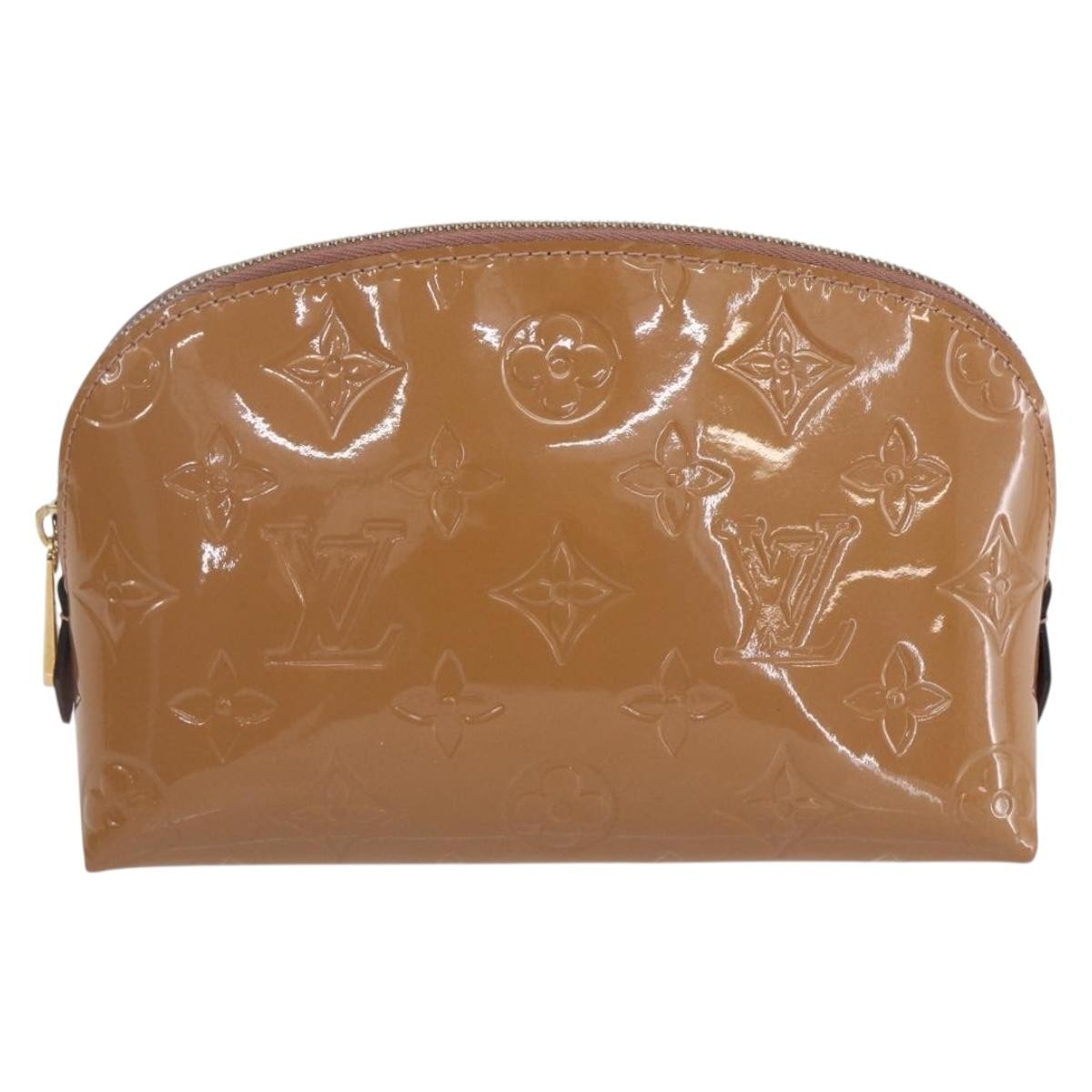Louis Vuitton Cosmetic Pouch Monogram Vernis Brown Patent_Leather Clutche & Pouche Bag (Pre-Owned)