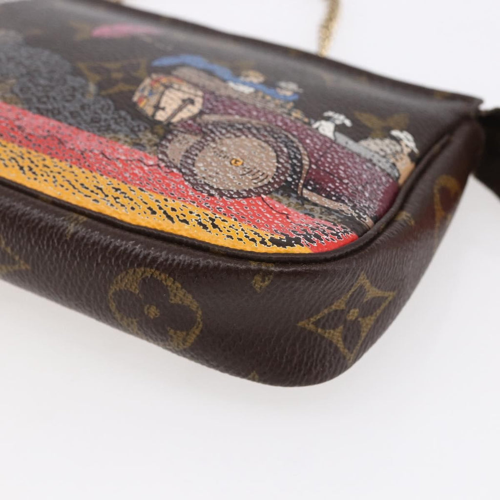 Louis Vuitton Pochette Accessoires Limited Edition Christmas Animation Monogram Canvas Brown Canvas Clutche & Pouche Bag (Pre-Owned)