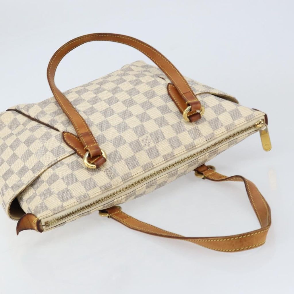 Louis Vuitton Totally Handbag Damier White Canvas Tote Bag Bag (Pre-Owned)