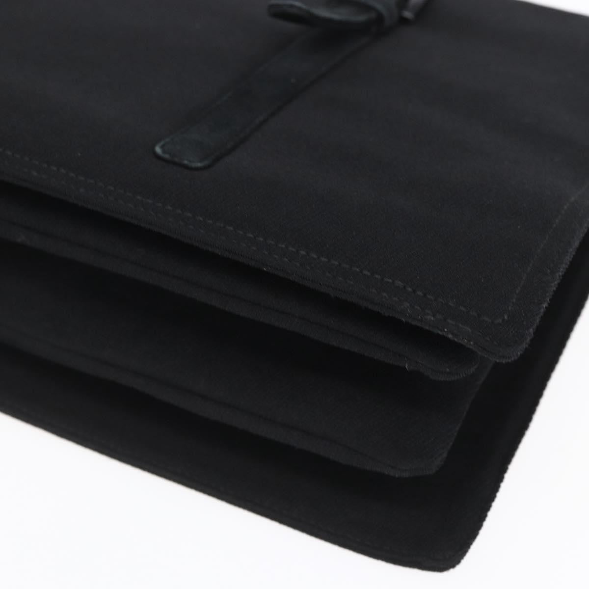 Prada Vintage Handbag Cotton Black Cotton Handbag (Pre-Owned)
