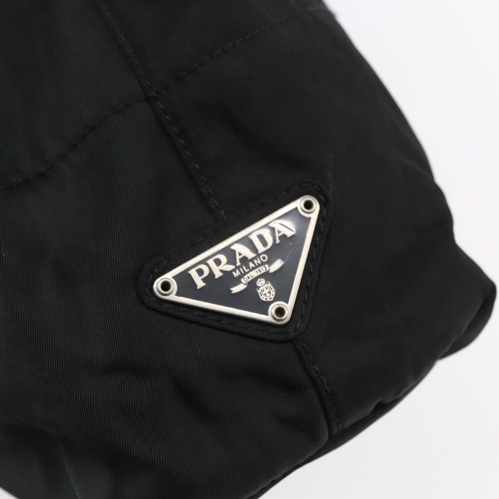 Prada Vintage Tote Tessuto Black Nylon Tote Bag Bag (Pre-Owned)