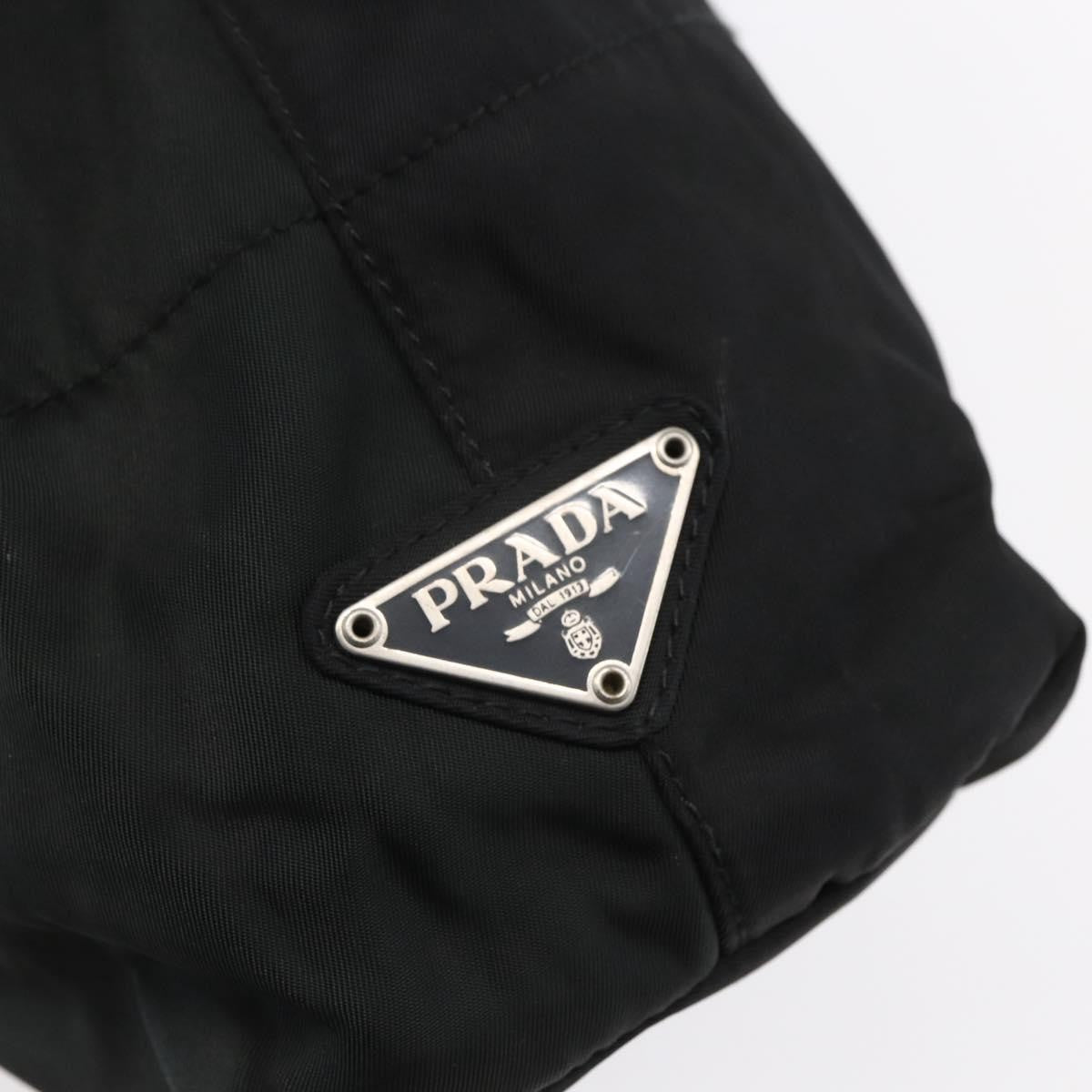 Prada Vintage Tote Tessuto Black Nylon Tote Bag Bag (Pre-Owned)
