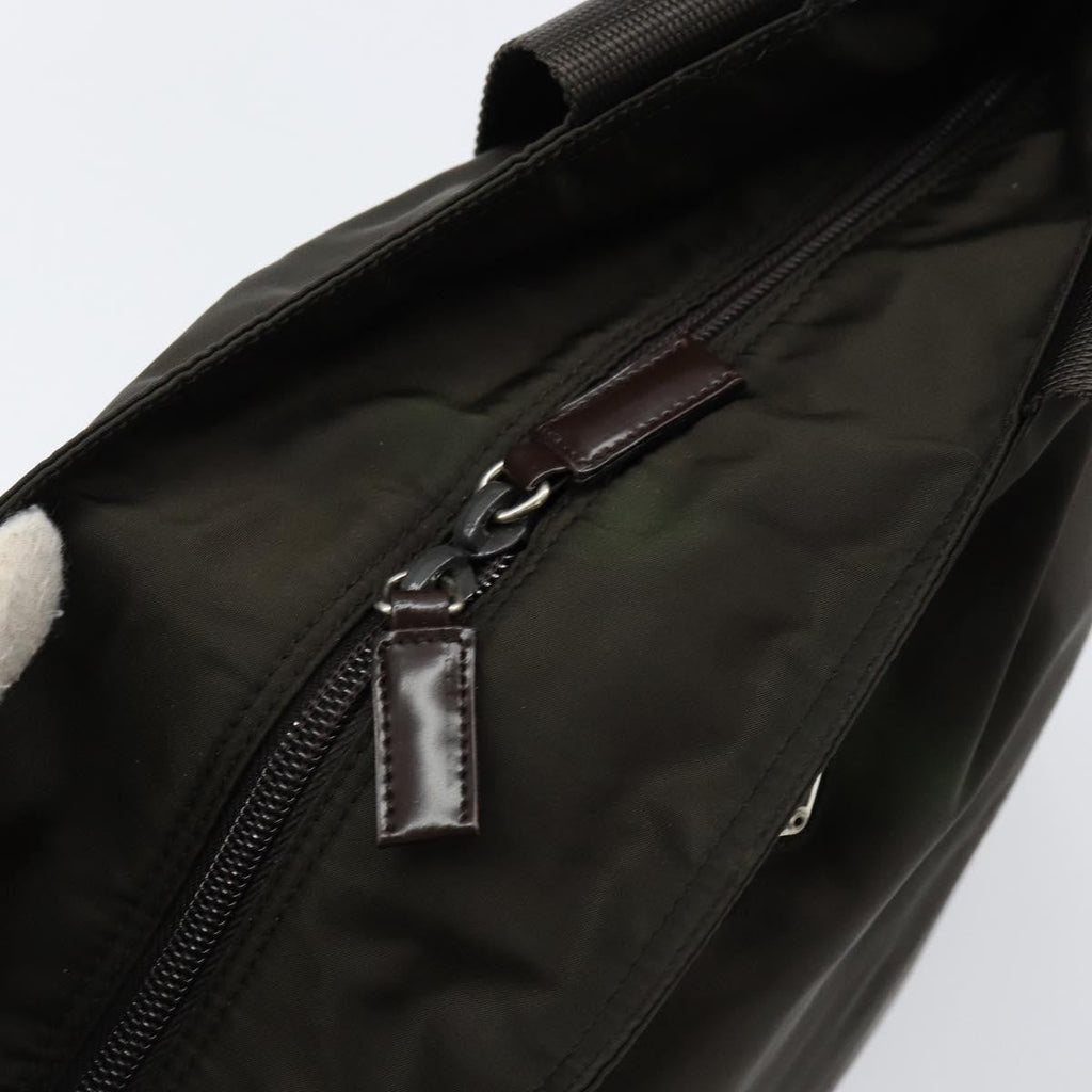 Prada Vintage Zip Tote Tessuto Khaki Nylon Tote Bag Bag (Pre-Owned)