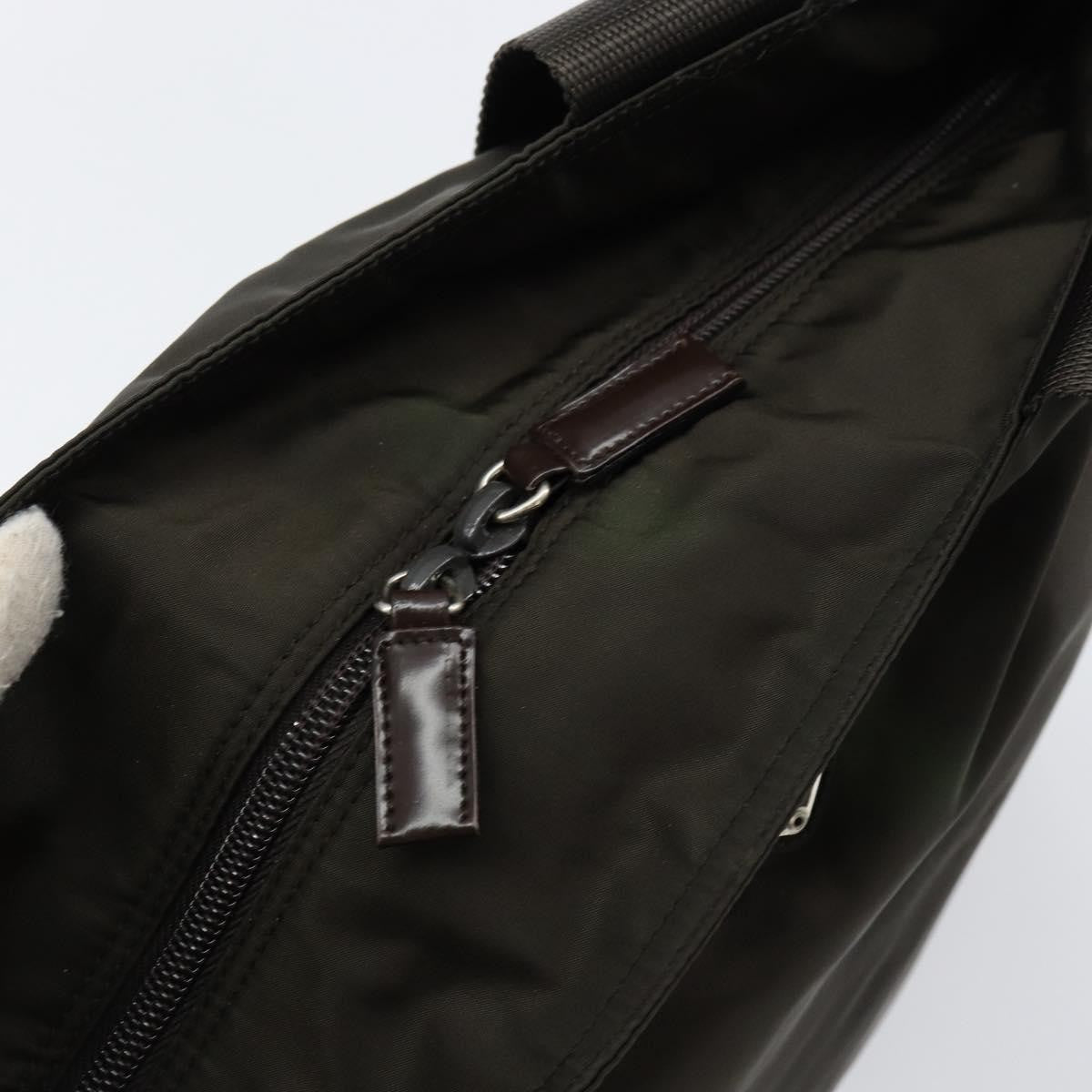 Prada Vintage Zip Tote Tessuto Khaki Nylon Tote Bag Bag (Pre-Owned)