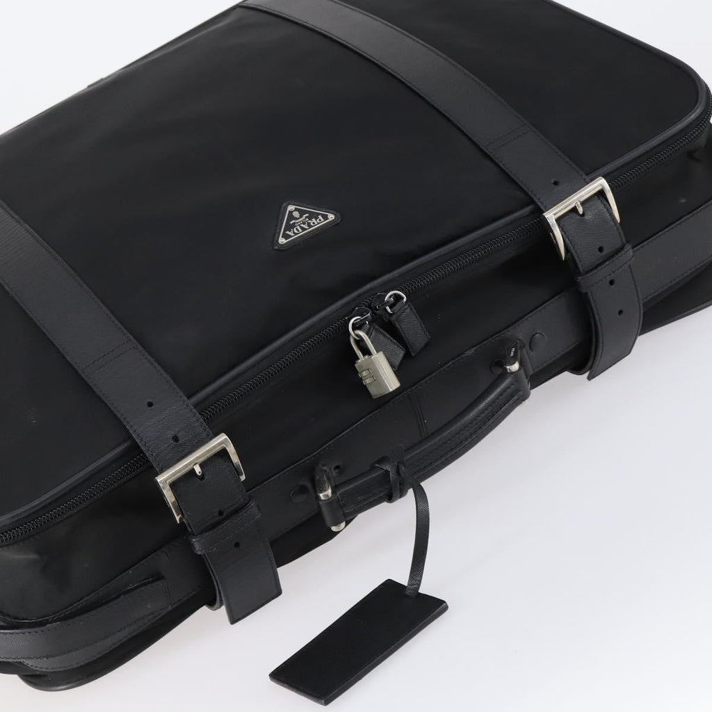 Prada Trunk Bag Nylon Black Nylon Travel Bag Bag (Pre-Owned)