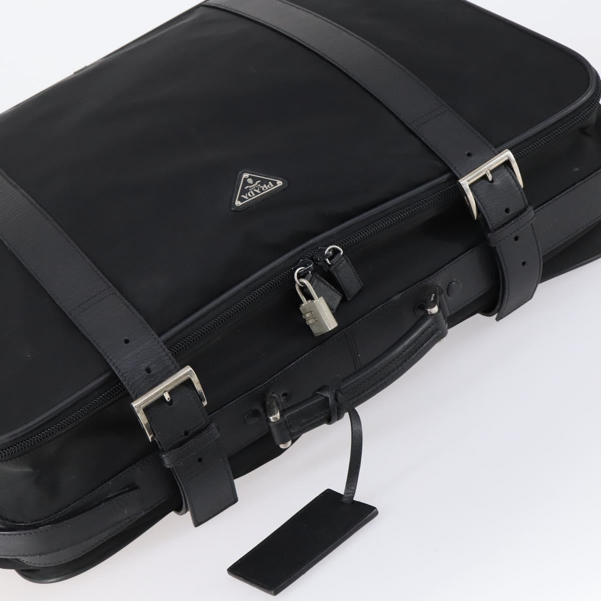 Prada Trunk Bag Nylon Black Nylon Travel Bag Bag (Pre-Owned)