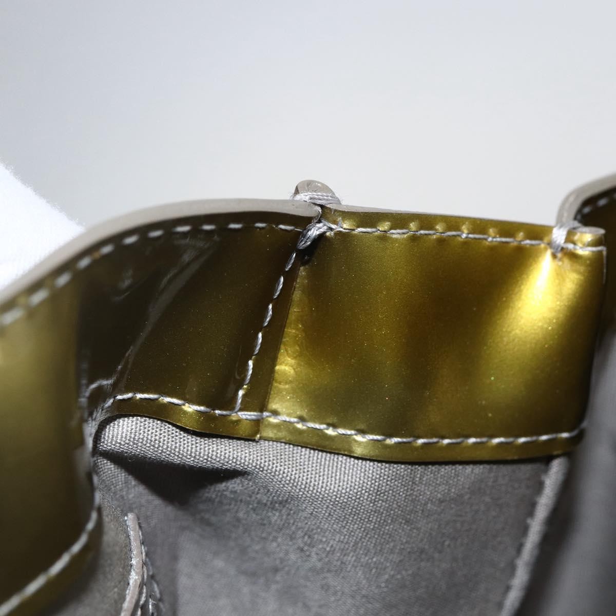 Louis Vuitton Wilshire Handbag Monogram Vernis Green Patent_Leather Handbag (Pre-Owned)