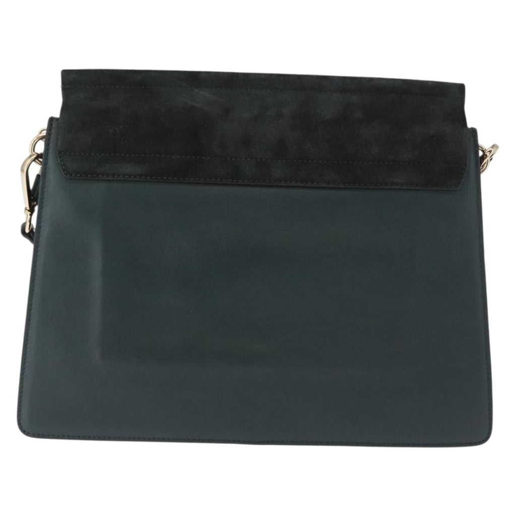 Chloe Faye Shoulder Bag Leather And Suede Khaki Suede Shoulder Bag Bag (Pre-Owned)
