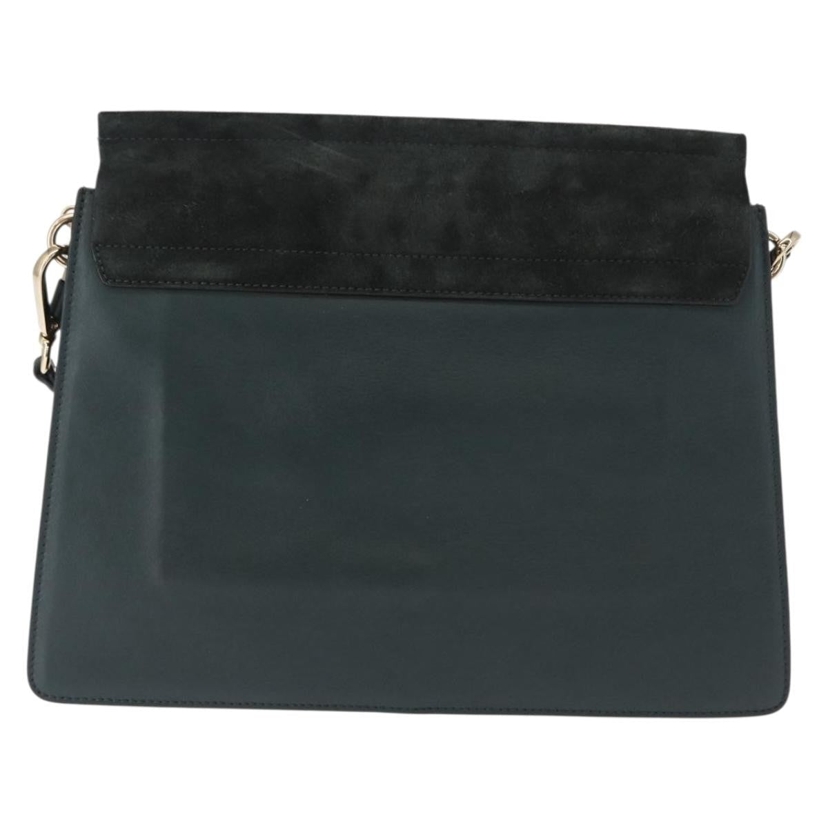 Chloe Faye Shoulder Bag Leather And Suede Khaki Suede Shoulder Bag Bag (Pre-Owned)