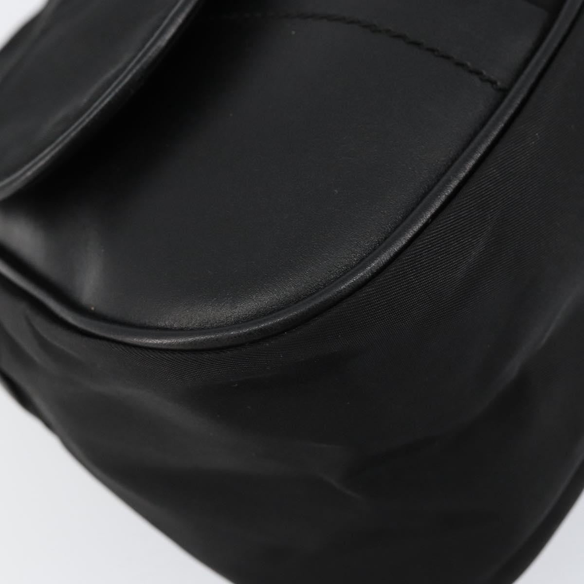 Prada Vintage Shoulder Bag Leather Black Leather Shoulder Bag Bag (Pre-Owned)