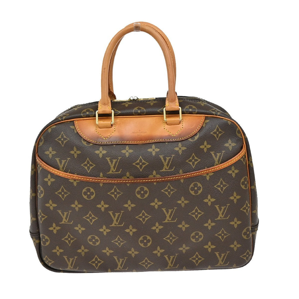 Louis Vuitton Deauville Handbag Monogram Canvas Brown Canvas Handbag (Pre-Owned)