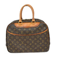 Louis Vuitton Deauville Handbag Monogram Canvas Brown Canvas Handbag (Pre-Owned)