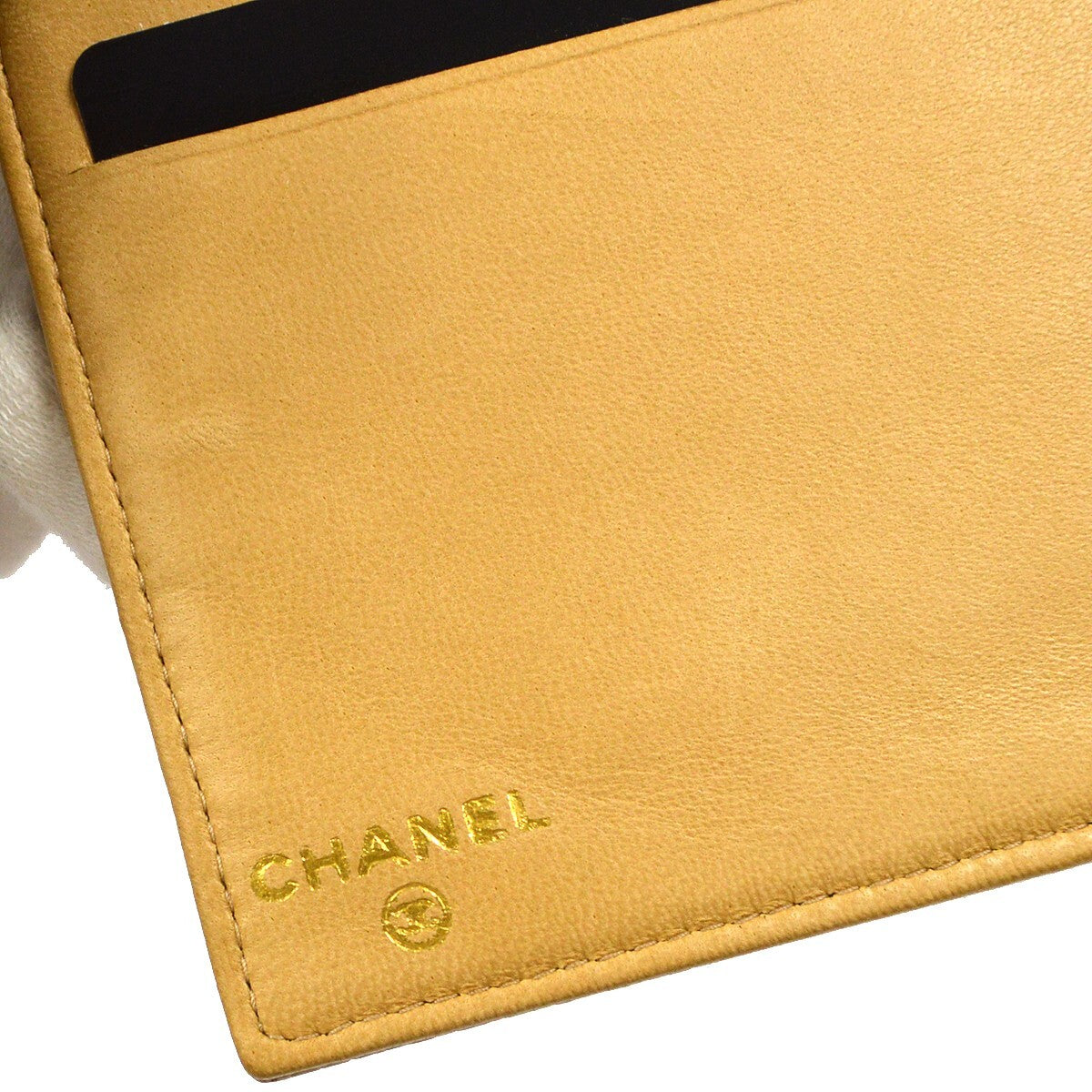Chanel Timeless Cc French Wallet Caviar Beige Leather Wallets Accessory (Pre-Owned)
