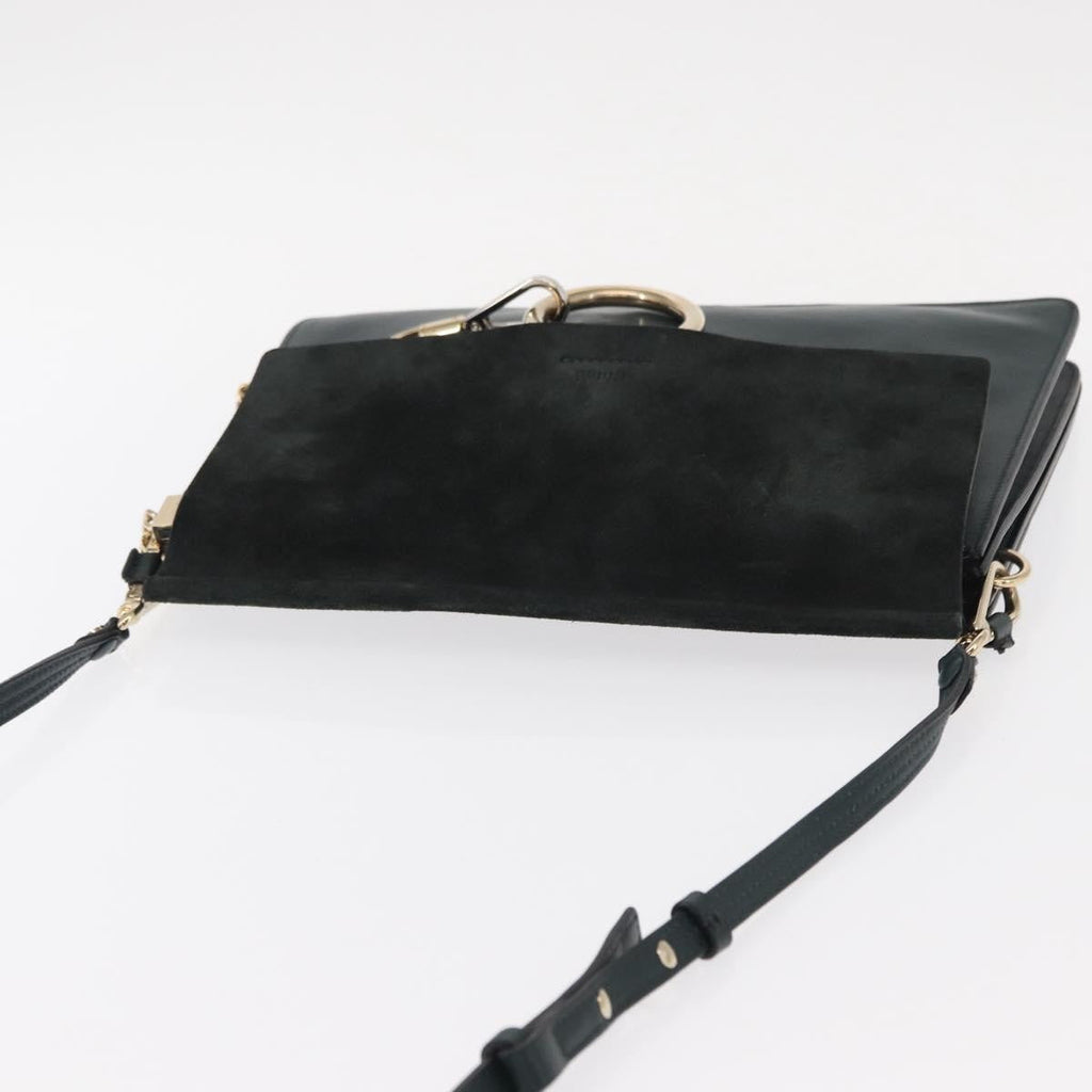 Chloe Faye Shoulder Bag Leather And Suede Khaki Suede Shoulder Bag Bag (Pre-Owned)