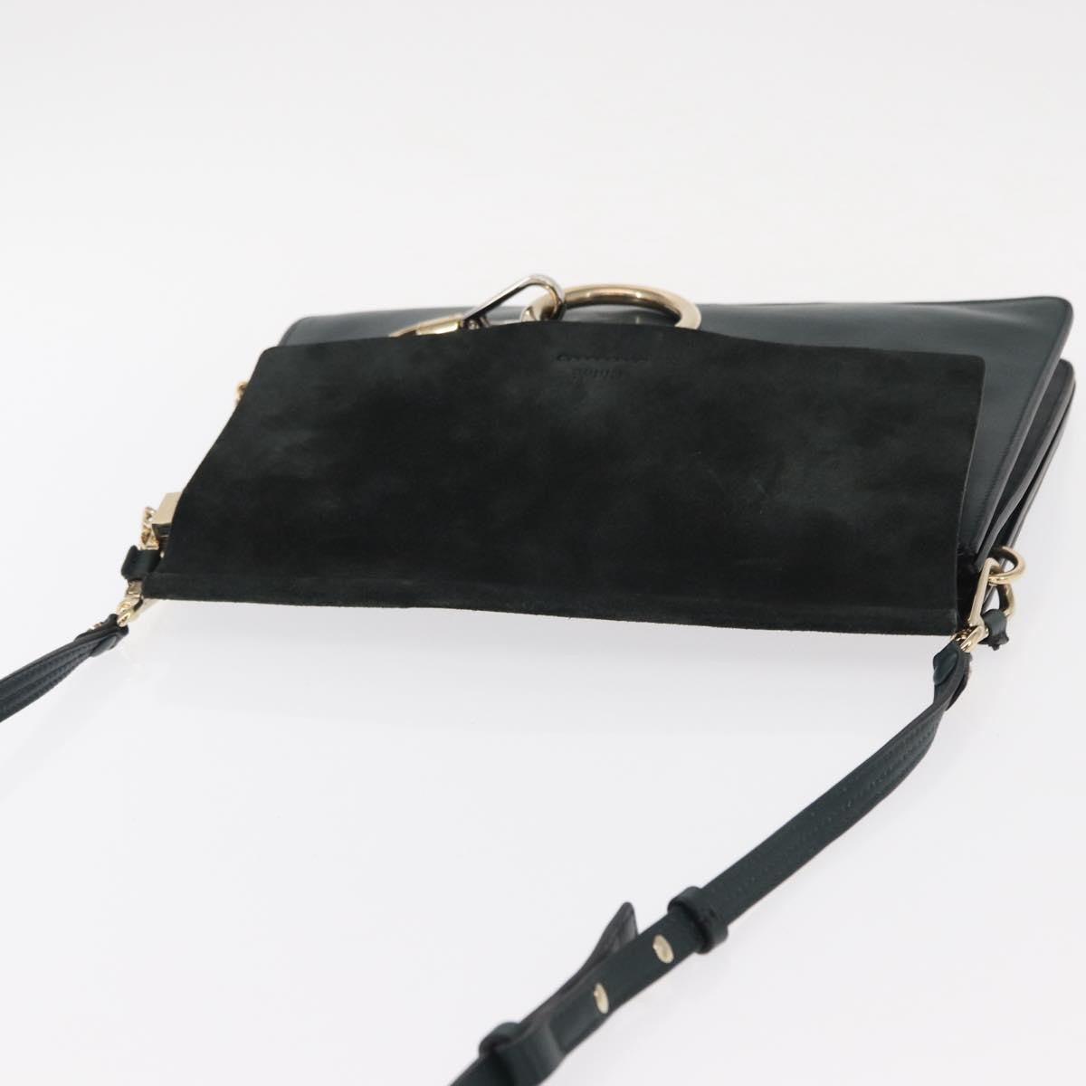 Chloe Faye Shoulder Bag Leather And Suede Khaki Suede Shoulder Bag Bag (Pre-Owned)
