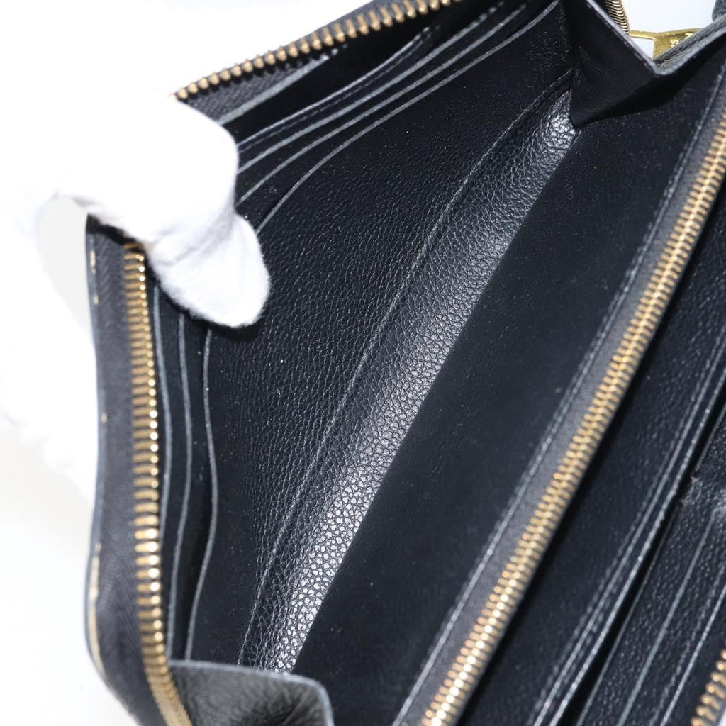 Louis Vuitton Zippy Wallet Nm Leather Empreinte Black Leather Wallets Accessory (Pre-Owned)