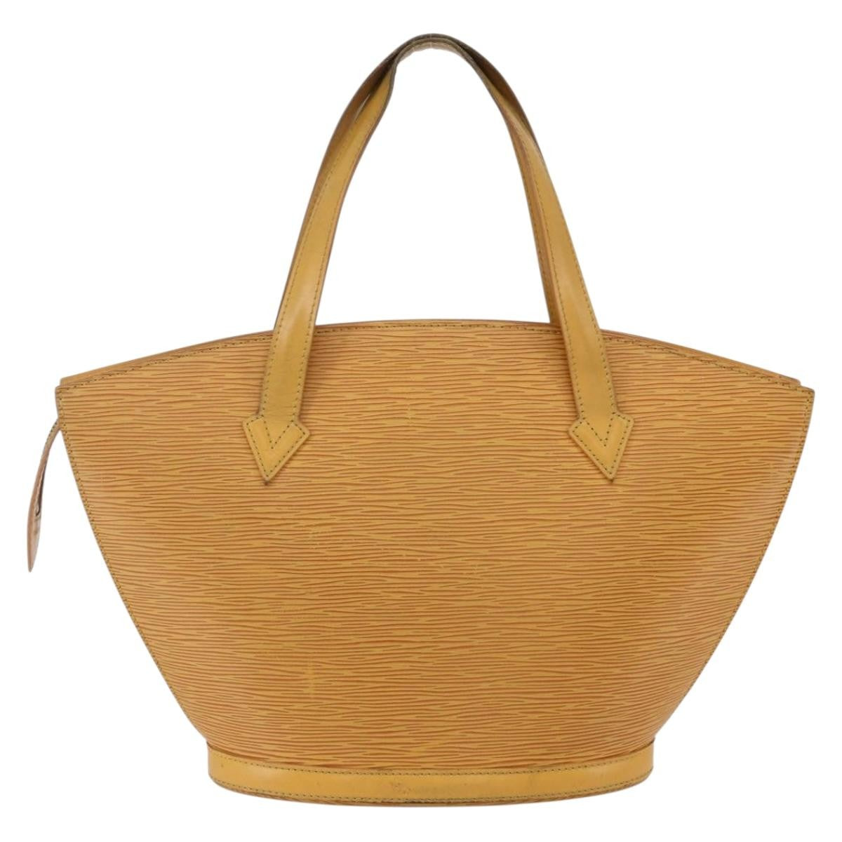 Louis Vuitton Saint Jacques Handbag Epi Leather Yellow Leather Handbag (Pre-Owned)