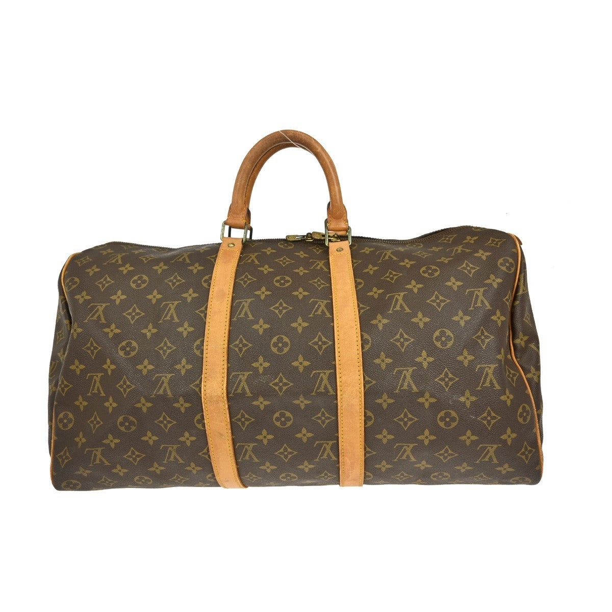Louis Vuitton Keepall Bag Monogram Canvas Brown Canvas Travel Bag Bag (Pre-Owned)