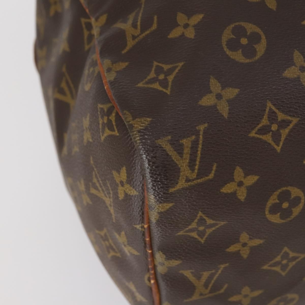 Louis Vuitton Sac Souple Handbag Monogram Canvas Brown Canvas Travel Bag Bag (Pre-Owned)